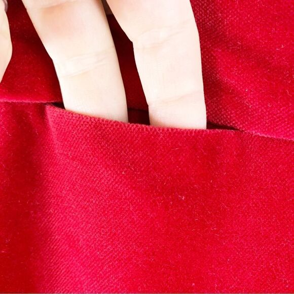 Ralph Lauren Rugby Velvet/Velour Red Crop Pants 8 - Picture 5 of 12